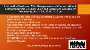 Info Session on BS in Management and Concentrations March 2016