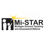 Mi Star Logo, An adult figure with child, Michigan Science Teaching and Assessment Reform