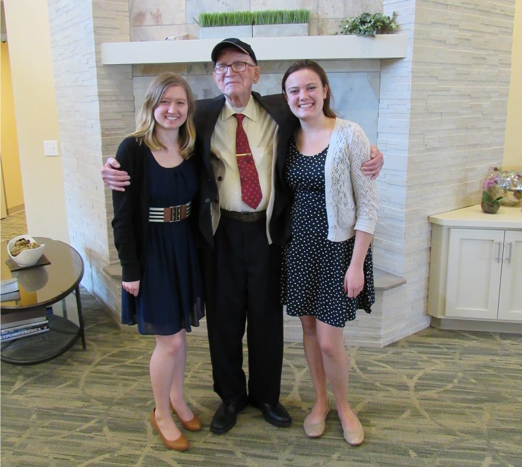 Erin Richie and Nicole Mackey with PHC benefactor Frank Pavlis in Allentown, PA.