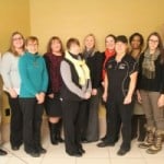 Back row: Jeff Lewin, Linnea McGowan-Hobmeier, Lori Weir, Amanda Cadwell, Catherine Burns, Darnishia Slade, and David Caspary Front row: Jackie Ellenich, Christina Sarazin, Andrea Ruotsala, and Mary Muncil