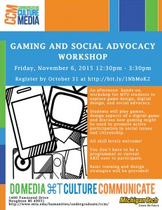 Gaming and Social Advocacy Workshop