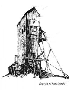 Illustration of the Quincy Mine Shaft