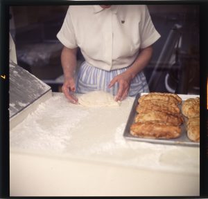 woman making pasties