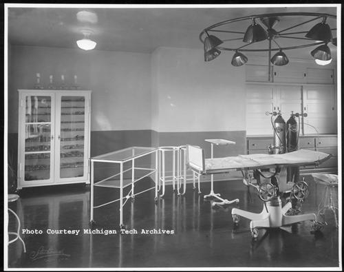 Interior view of the surgery room at the C&H Hospital, circa 1928.