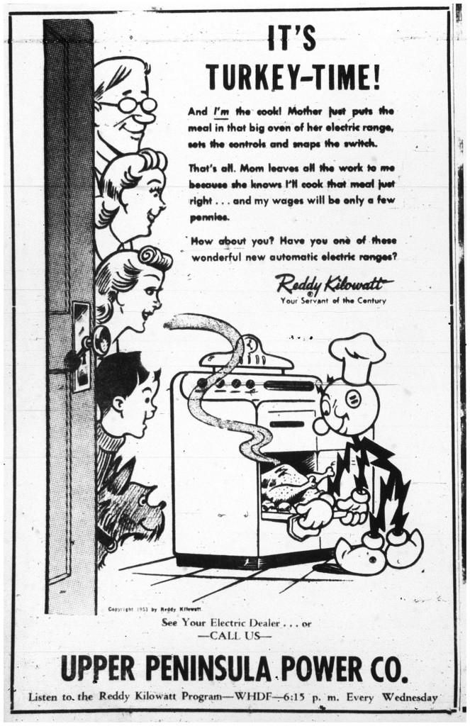 Printed in the Daily Mining Gazette, November 12, 1953, page 10