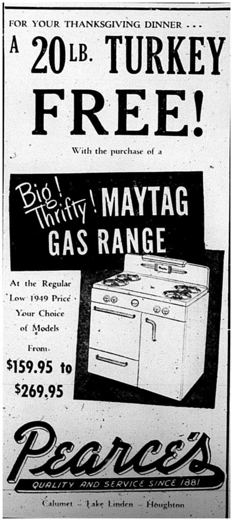 Printed in the Daily Mining Gazette, November 6, 1950, page 10