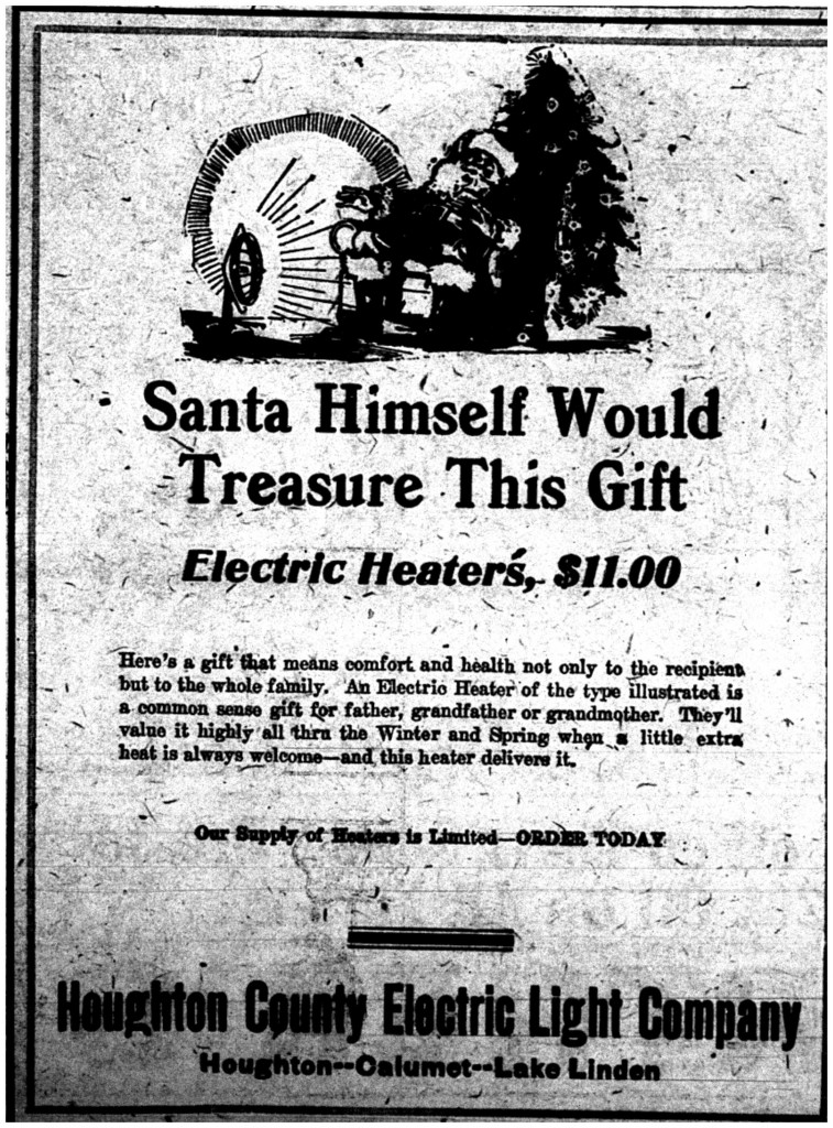 Printed in the Daily Mining Gazette, December 19, 1919, page 7