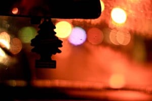 Honorable Mention #1, "Unusual Bright Winter Nights Through the Windshield"