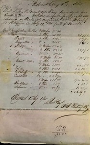 Pewabic cargo invoice from the Keweenaw Historical Society Collection housed at the Michigan Tech Archives. 