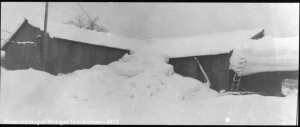 The Riippa Lumber Company sawmill near Winona in January 1977.