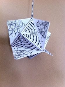 A zentangle ornament that Georgeann made. 