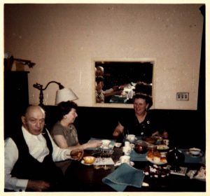 Ellen Carlson with friends, undated.