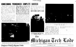 Homecoming Complete Success, Michigan Tech Lode, 1948.