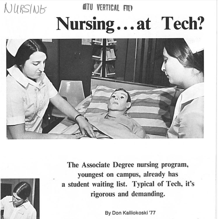 Image of nursing profile in alumni publication