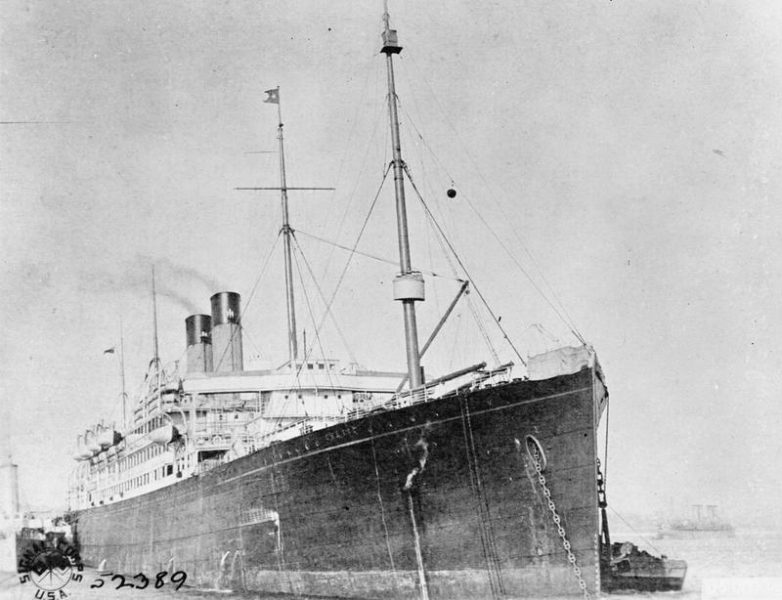 Steamship at dock