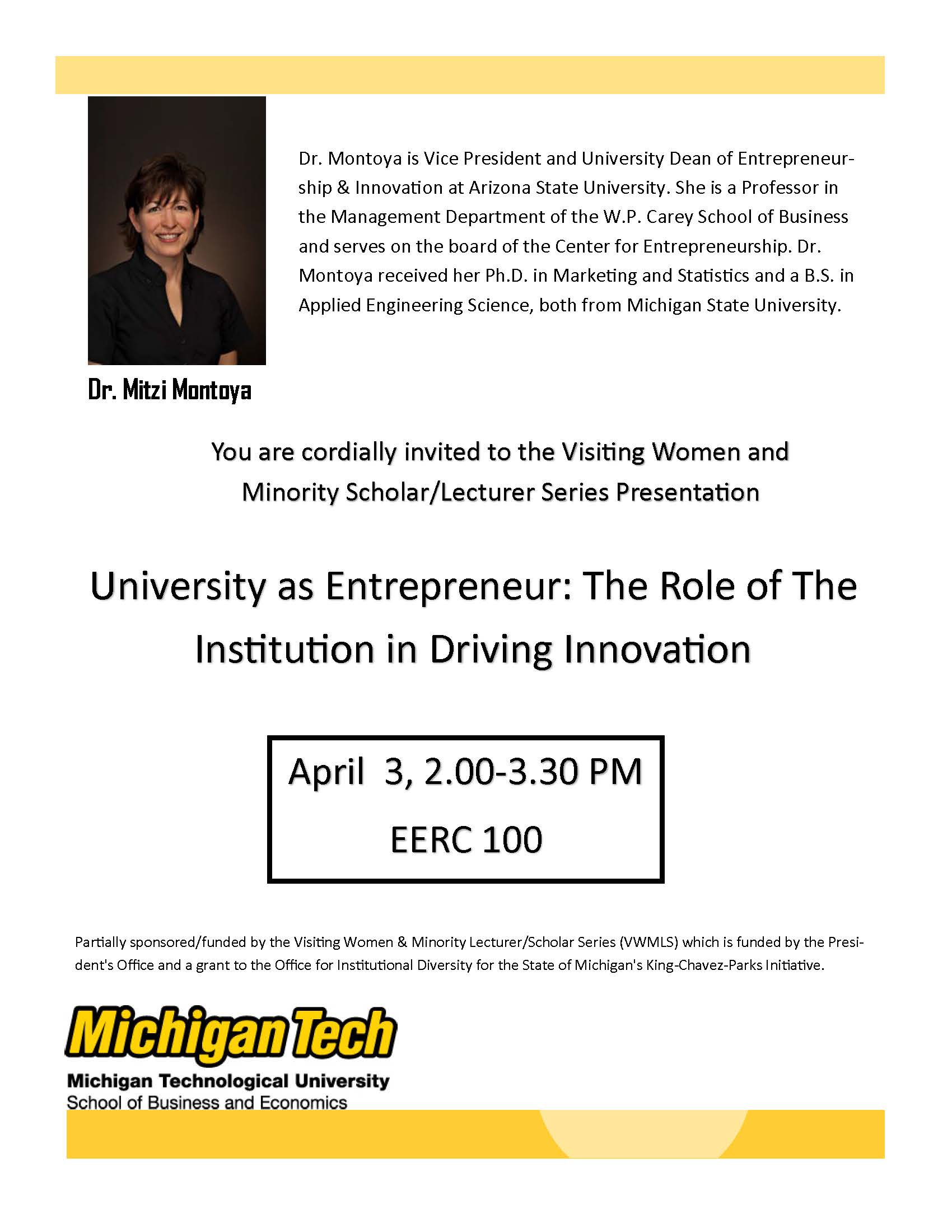 Visiting Women & Minority Scholar/Lecturer Series: Mitzi Montoya 