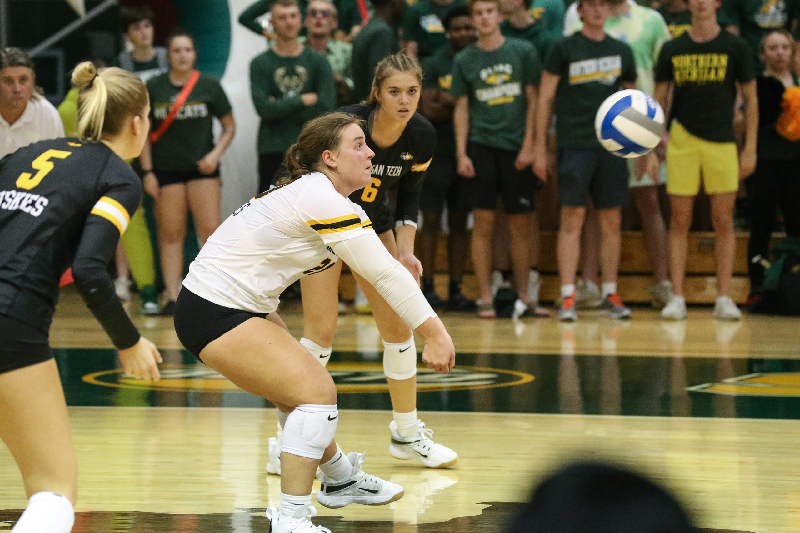 Volleyball player makes a pass