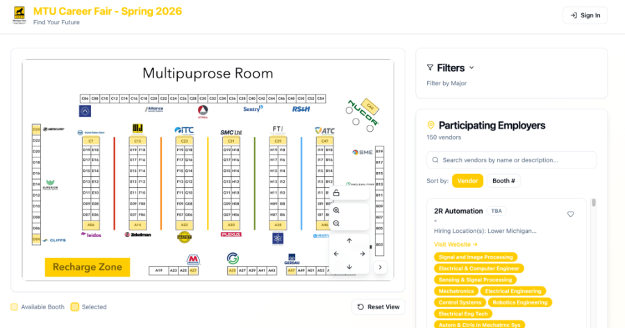 Screenshot of the FairMapr events page. 