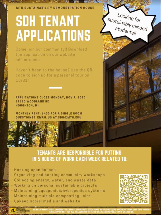 Tenant Applications for the MTU Sustainability Demonstration House are Officially Open! CEGE