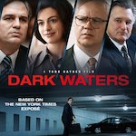 Dark Waters with four people and a parking garage.