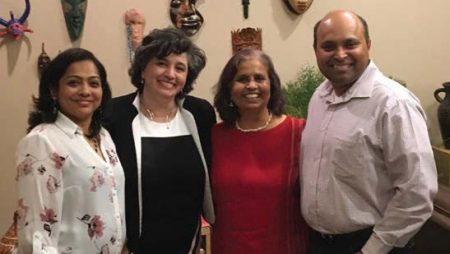 Photo of Sonali Jog, Laura Barrientos, Pushpa Murthy, and Parag Jog