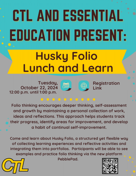 Folio thinking encourages deeper thinking, self-assessment and growth by maintaining a personal collection of work, ideas and reflections. This approach helps students track their progress, identify areas for improvement, and develop a habit of continual self-improvement. Come and learn about Husky Folio, a structured yet flexible way of collecting learning experiences and reflective activities and integrating them into portfolios. Participants will be able to see examples and practice folio thinking via the new platform PebblePad.