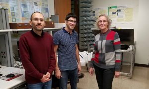 Prof. Elena Semouchkina with PhD students Saeid Jamilan and Navid Gandji 