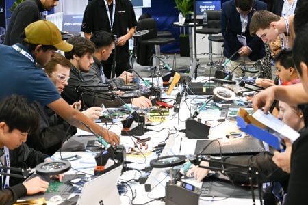 A team working together