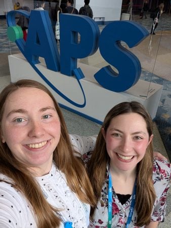 Emily Daley taking a picture with her sister Kaila