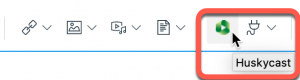 Huskycast embed tool in Canvas Rich Content Editor