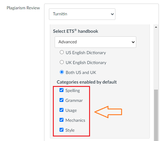 grammar checking available in turnitin elearning blog