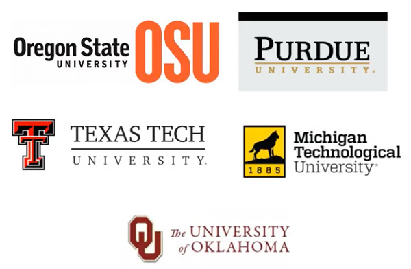 ME Department Teams are OSU, Purdue University, Texas Tech, Michigan Tech, and the University of Oklahoma