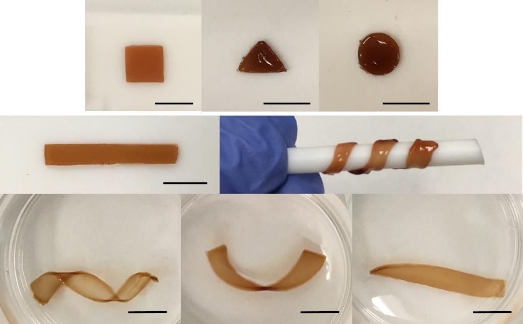 Self-healable and moldable nanocomposite gel as fit-to-shape sealant.