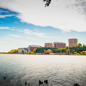 Michigan Tech campus from Portage Canale.