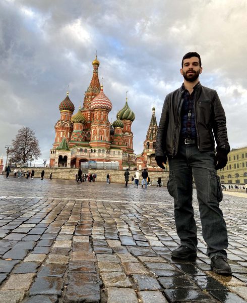 Estafanio in front of St. Basil's Cathedral