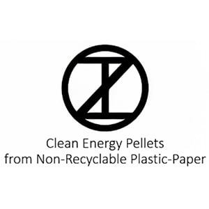 ZiTechnologies logo with statement Clean Energy Pellets from Non-Recyclable Plastic-Paper.
