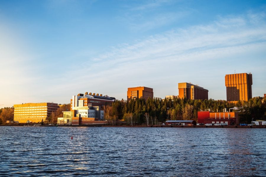 Michigan Technological University’s campus across the Keweenaw Waterway.