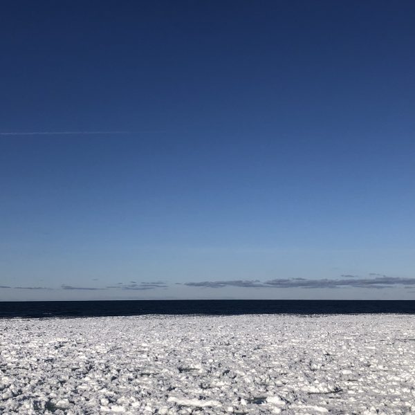 A frozen lake