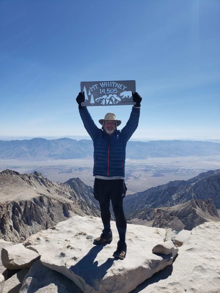 Civil Asset Management expert Declercq at the top of Mount Whitney.