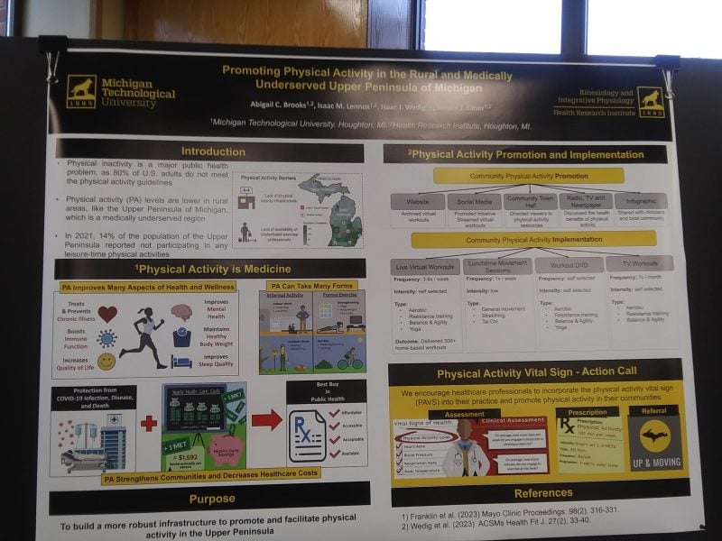 Steve Elmer's poster at the MSU / MTU Symposium