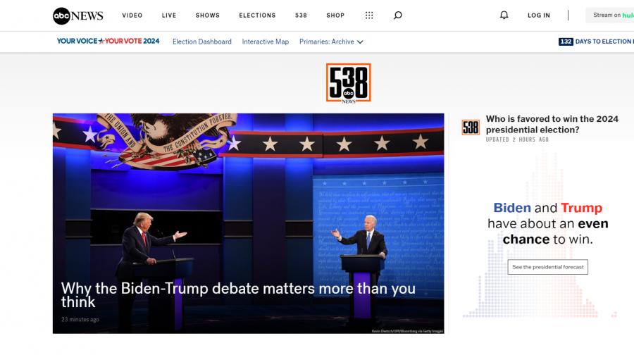 FiveThirtyEight is a website that uses statistics to predict election results.