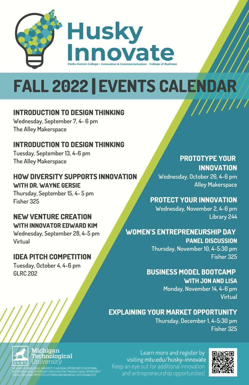 Husky Innovate Fall 2022 Calendar of Events