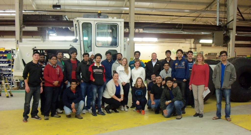 LCI student organization on a facility tour at Pettibone in Baraga, Michigan