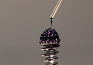Ferrofluid on screw
