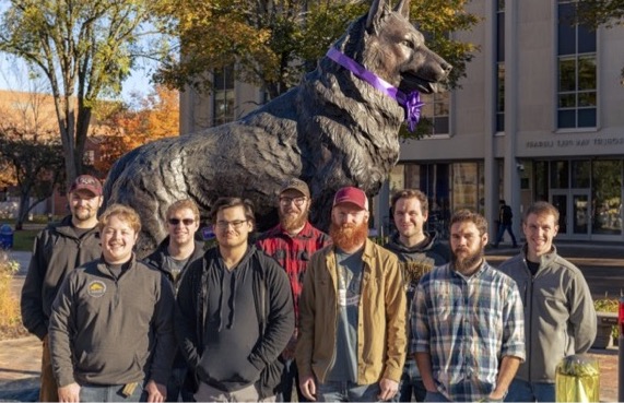 Group of MET students on campus