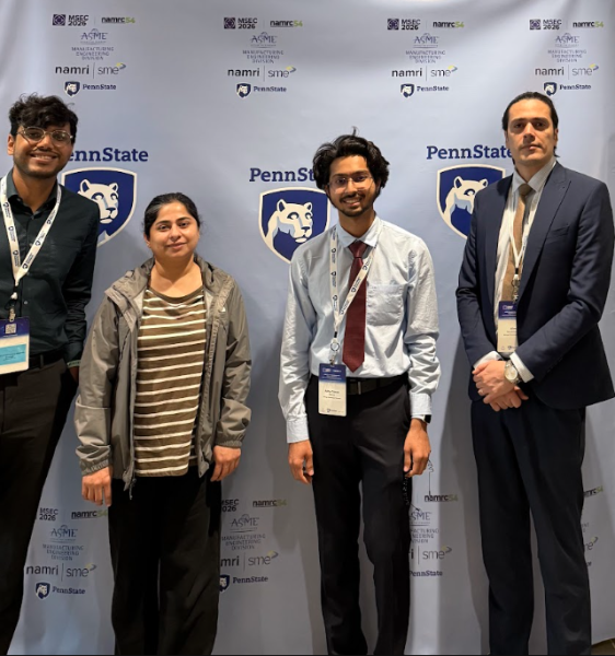Pictured left to right: Shammas Shafi, Dr. Anis Fatima, Aditya Cheruvu, and Alireza Moradimasjedbari