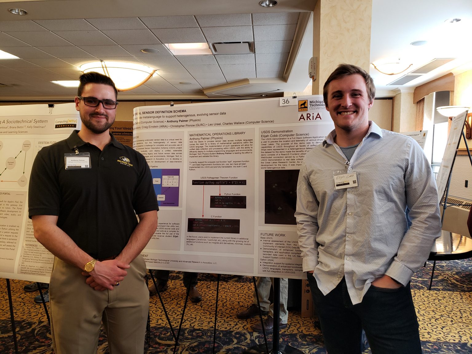 Physics Major Anthony Palmer Wins Best Poster at Computing [MTU] Showcase