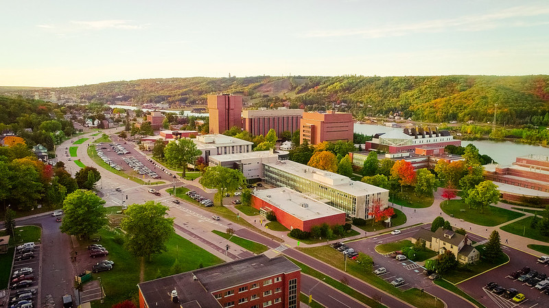 Image of Michigan Tech campus from above