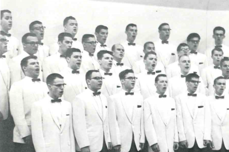 Michigan Tech Glee Club singing in 1964