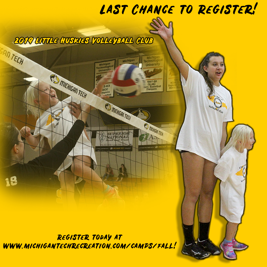 Last Chance to Register for Little Huskies Volleyball Club! Michigan